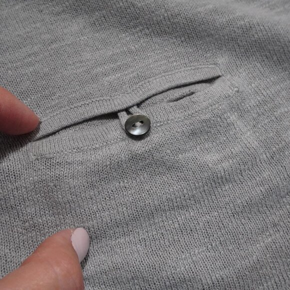 J. Jill Size Medium Grey Small Knit Light Weight Sweater - Picture 9 of 9